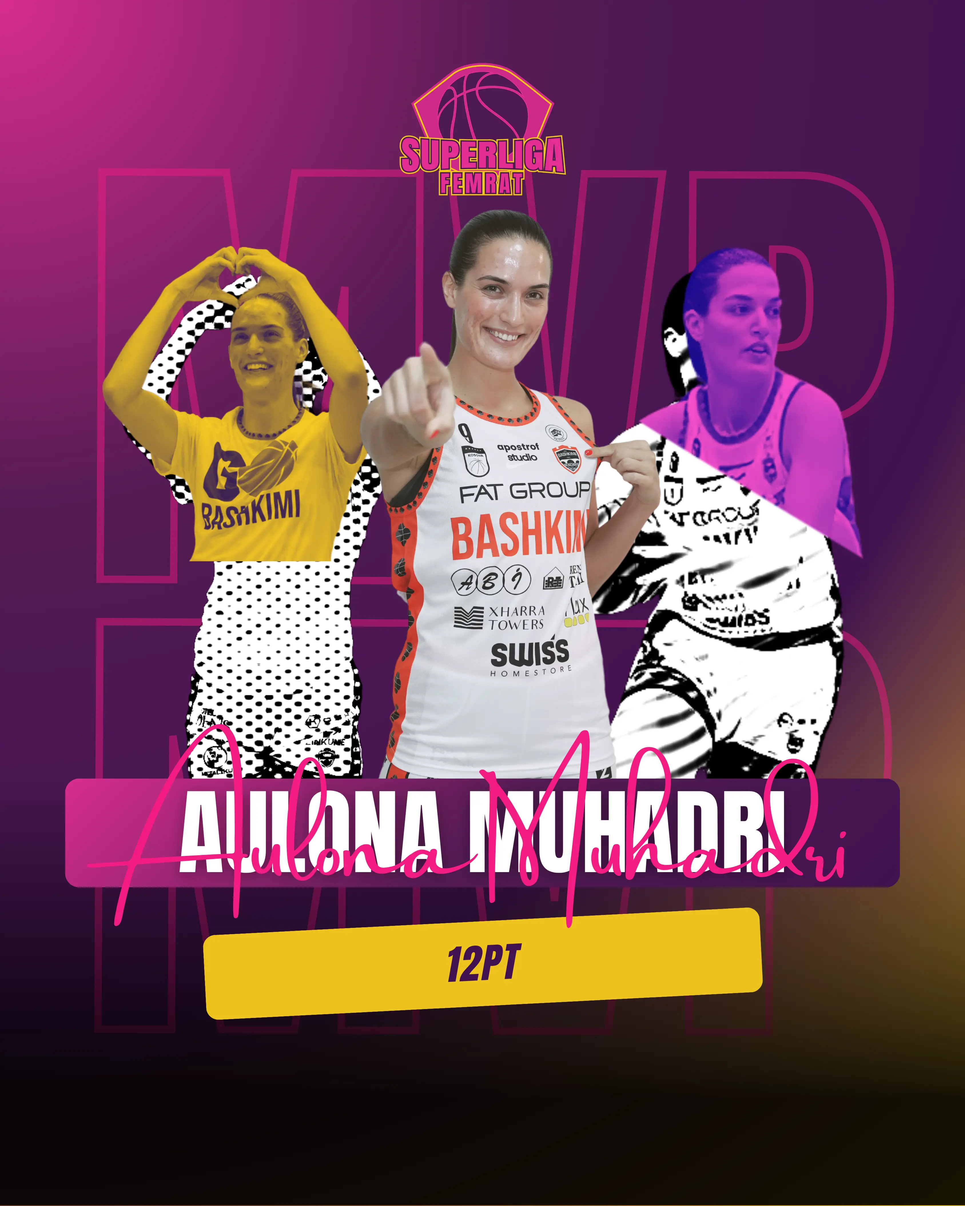 Aulona Muhadri, MVP e xhiros së 14-të në Superliga Femrat
